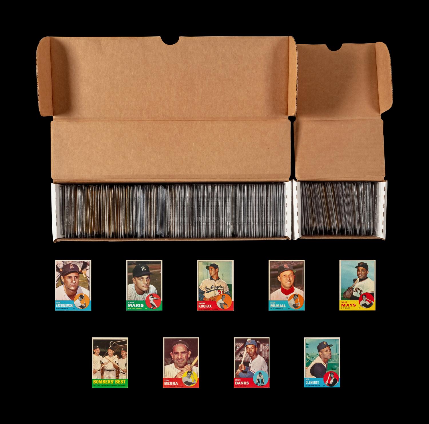 A Partial Set of 1963 Topps Baseball Cards (457/576)