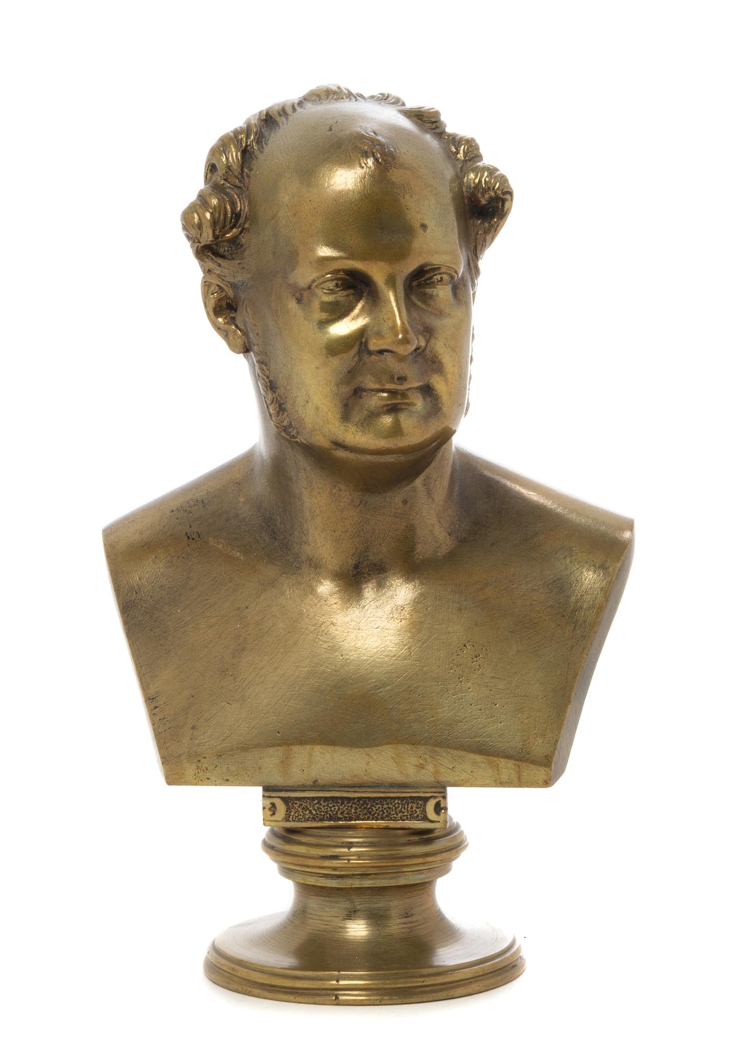 A Continental Brass Bust Height 7 1/2 inches.