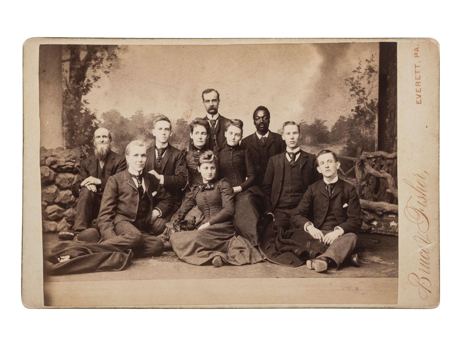 [EARLY PHOTOGRAPHY]. Large group of portrait photography, incl. CDVs, cabinet cards, & RPPCs.