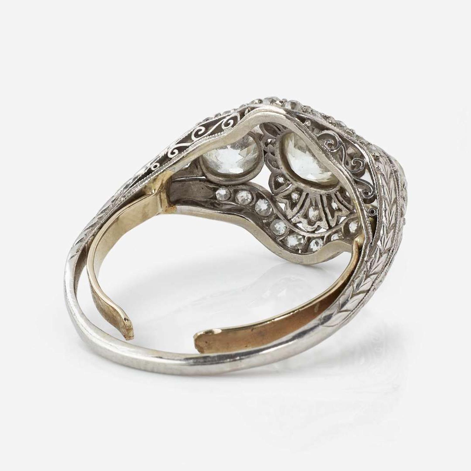 A Platinum and Diamond Ring Belle Epoque, c.1910