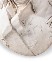 A Carved Marble Bust of Louis XVIII