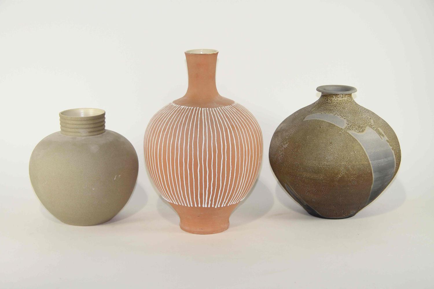 Three Haeger Pottery Vases Height of tallest 15 inches. — Sebastiano Maglio