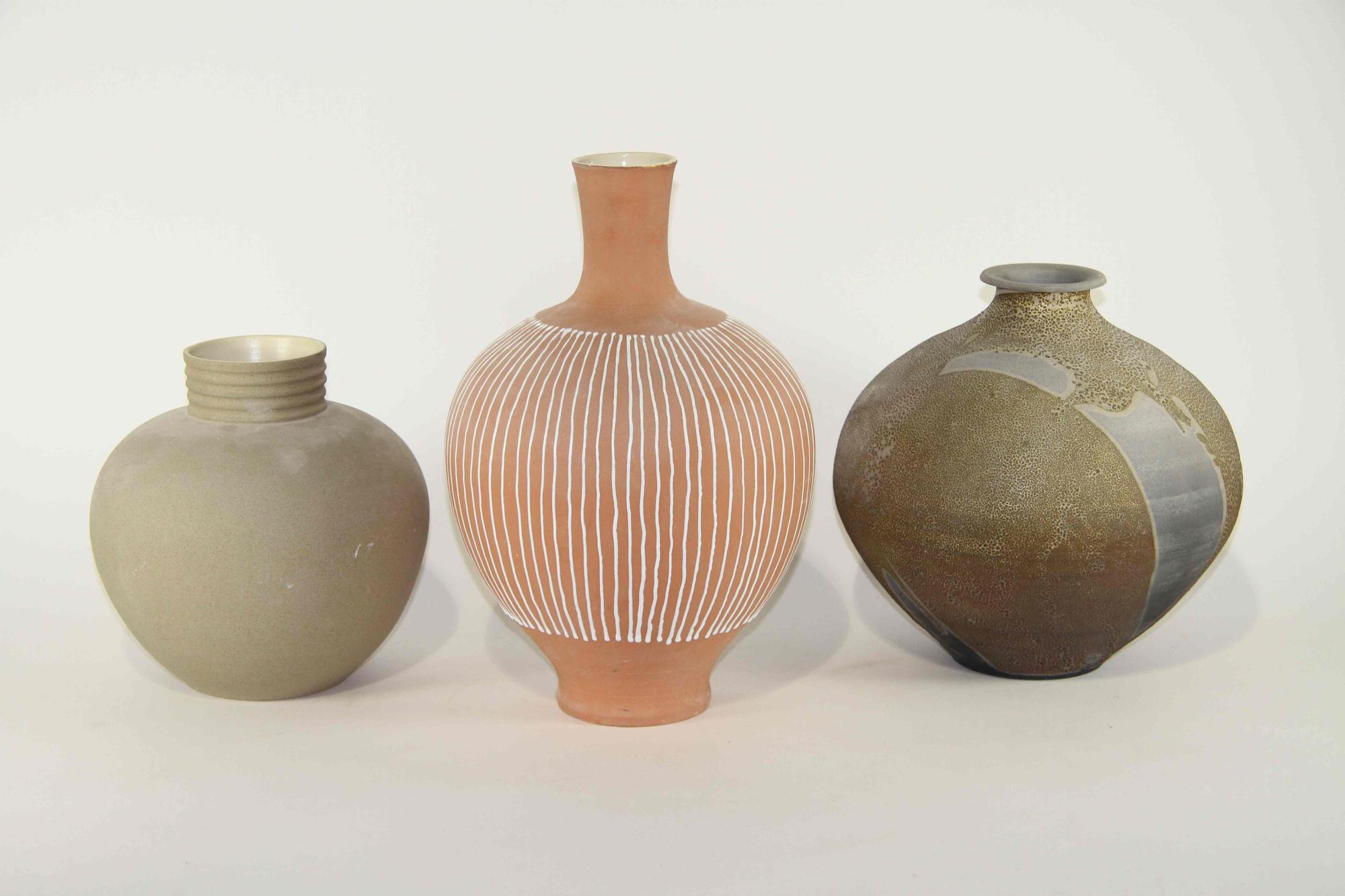 Three Haeger Pottery Vases Height of tallest 15 inches. — Sebastiano Maglio