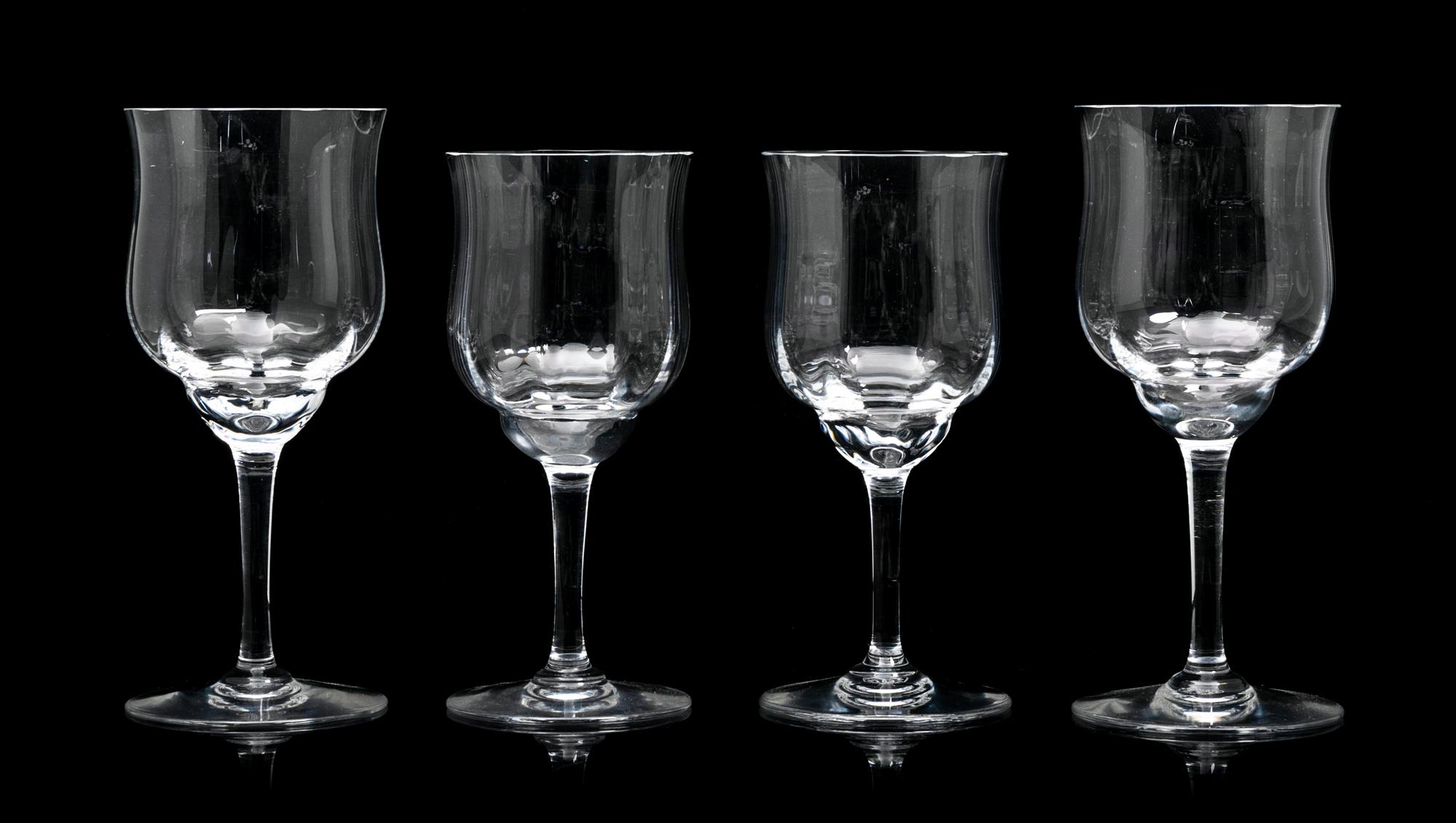 A Collection of Baccarat Stemware Height of tallest 7 1/8 inches. — 20TH CENTURY