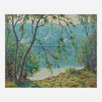 George J. Stengel (American, 1872–1937) Along the River (Lambertville, NJ)