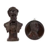 Leo Frank Nock (American, 1875-1949) Portrait bust of Abraham Lincoln bronze