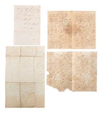 [CIVIL WAR]. A group of 4 letters written by Private Charles Roberts, Co. C, 94th Ohio Volunteer Infantry. WIA Resaca, GA.