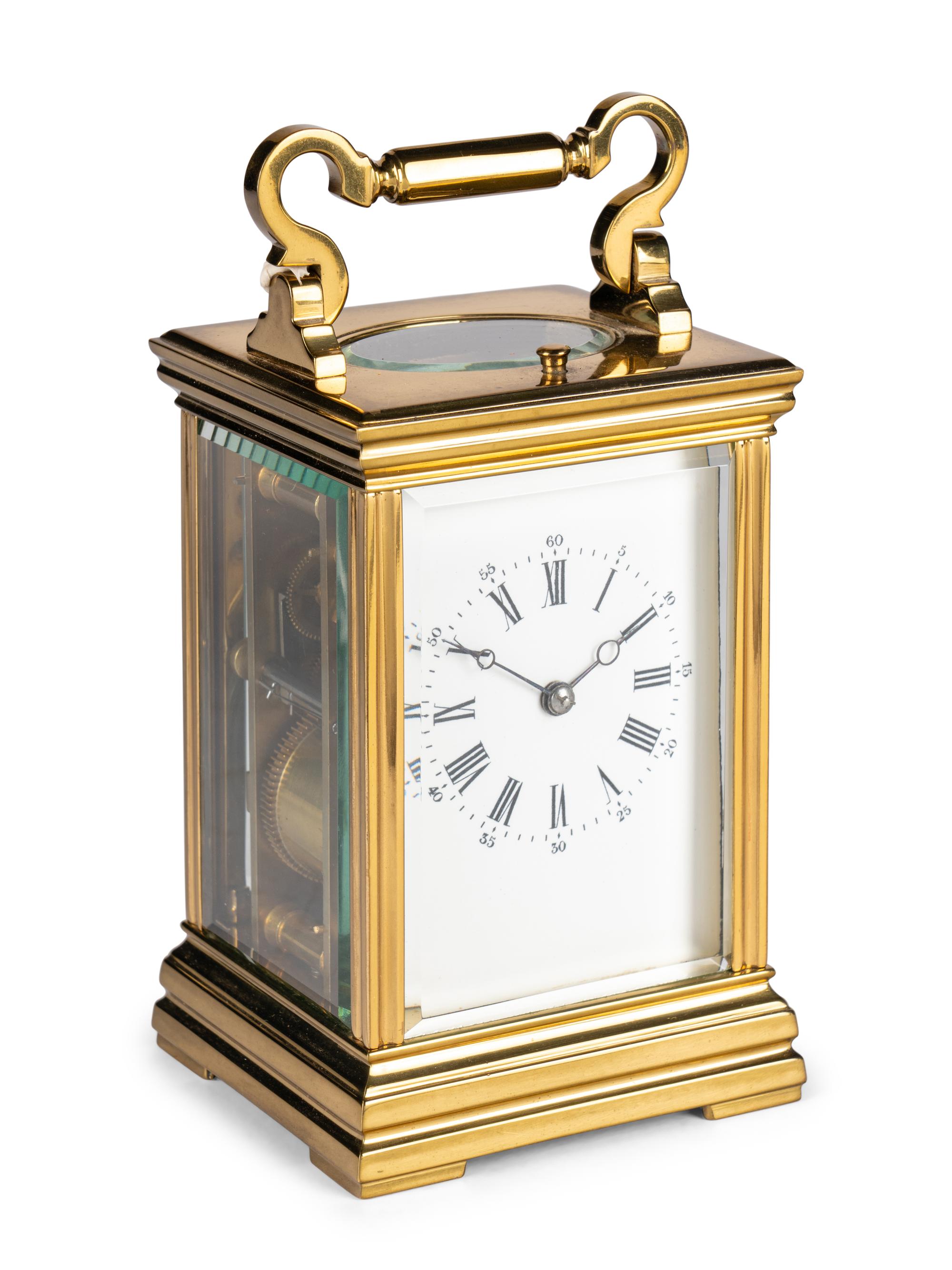 A Hands Brass Carriage Clock