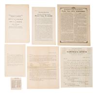 [GARFIELD, James A. (1831-1881)]. A group of cabinet cards, campaign circulars, advertising cards, and other ephemera from the 1880 presidential campaign, comprising: