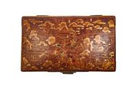 Three Chinese Gilt and Polychrome Lacquered Articles