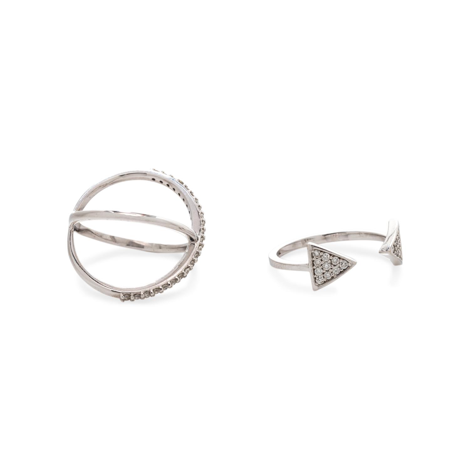 COLLECTION OF WHITE GOLD AND DIAMOND JEWELRY