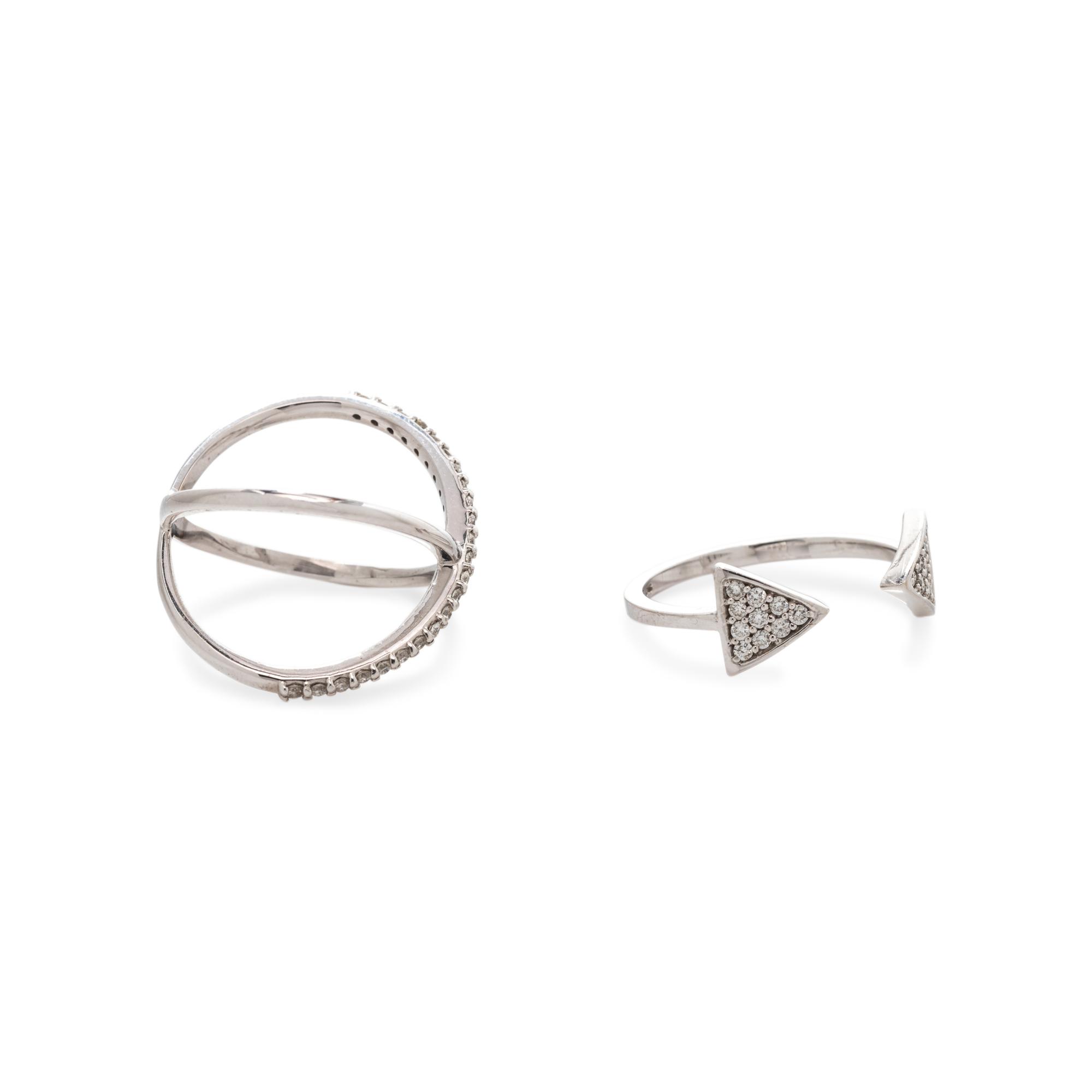 COLLECTION OF WHITE GOLD AND DIAMOND JEWELRY