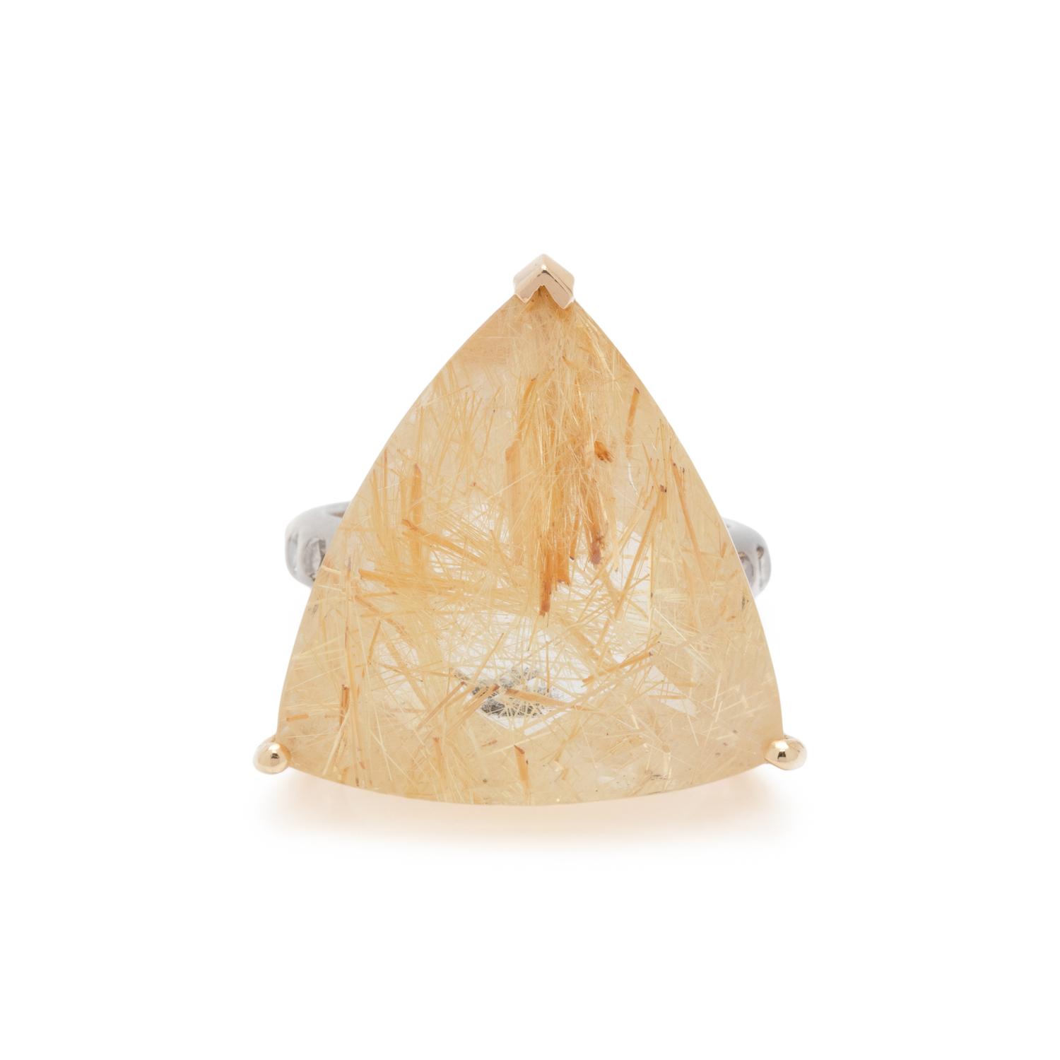 RUTILATED QUARTZ AND DIAMOND RING