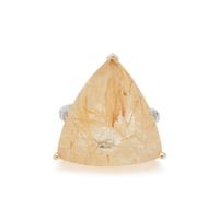 RUTILATED QUARTZ AND DIAMOND RING