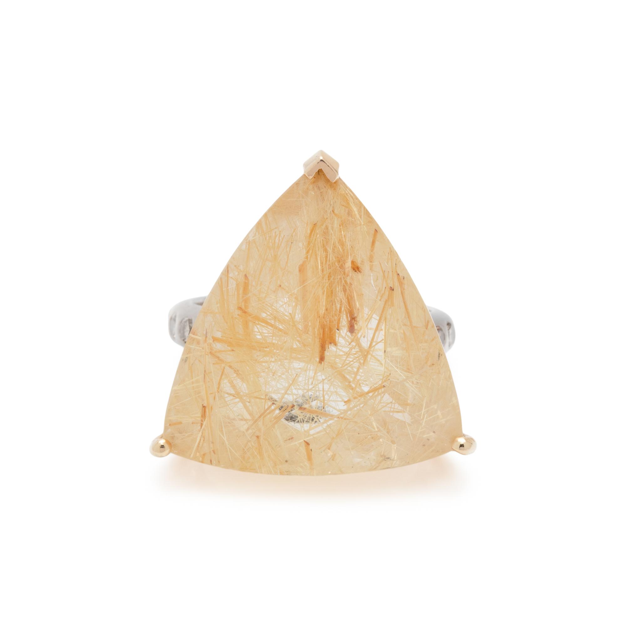 RUTILATED QUARTZ AND DIAMOND RING
