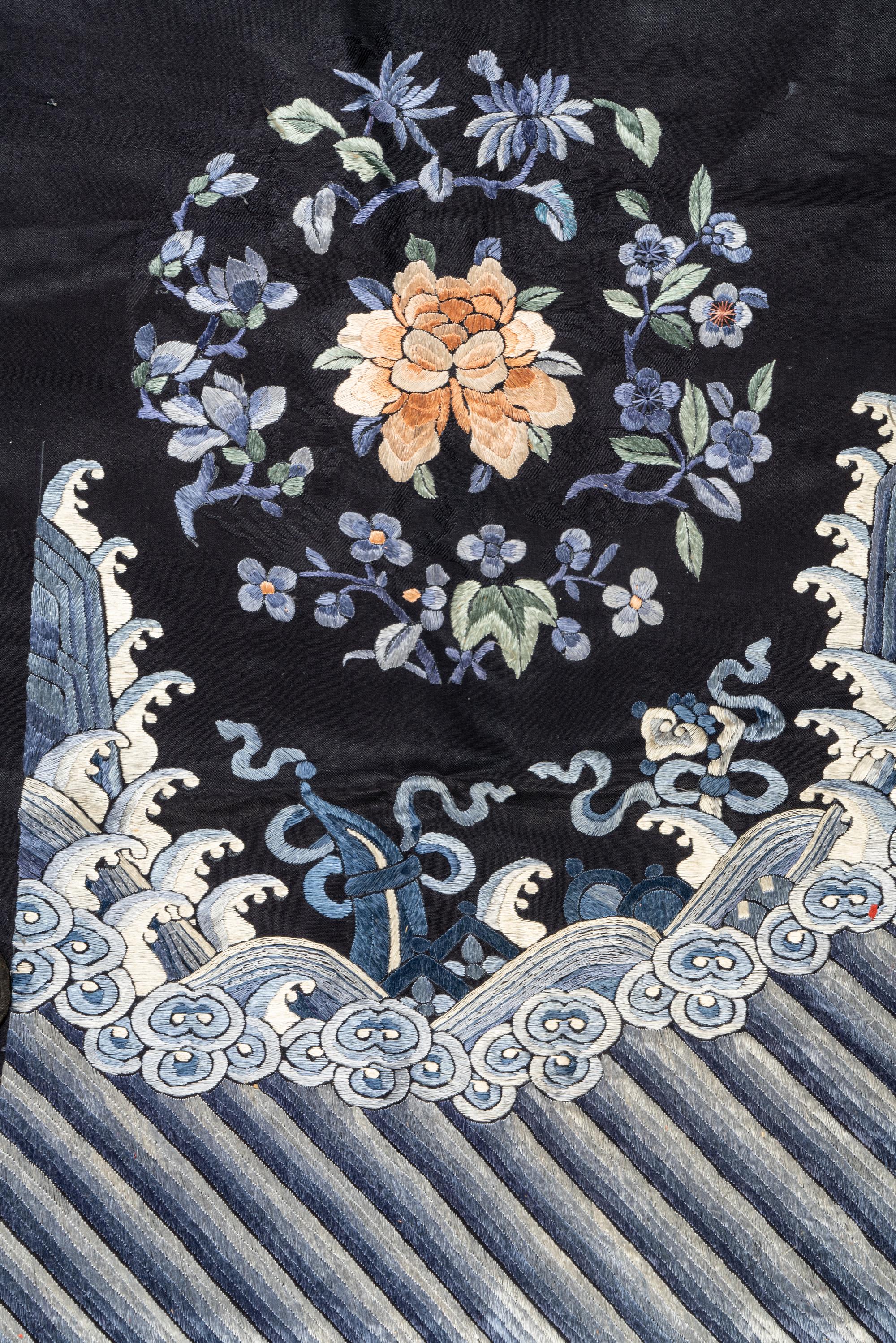 Seven Chinese Embroidered and Woven Silk Articles