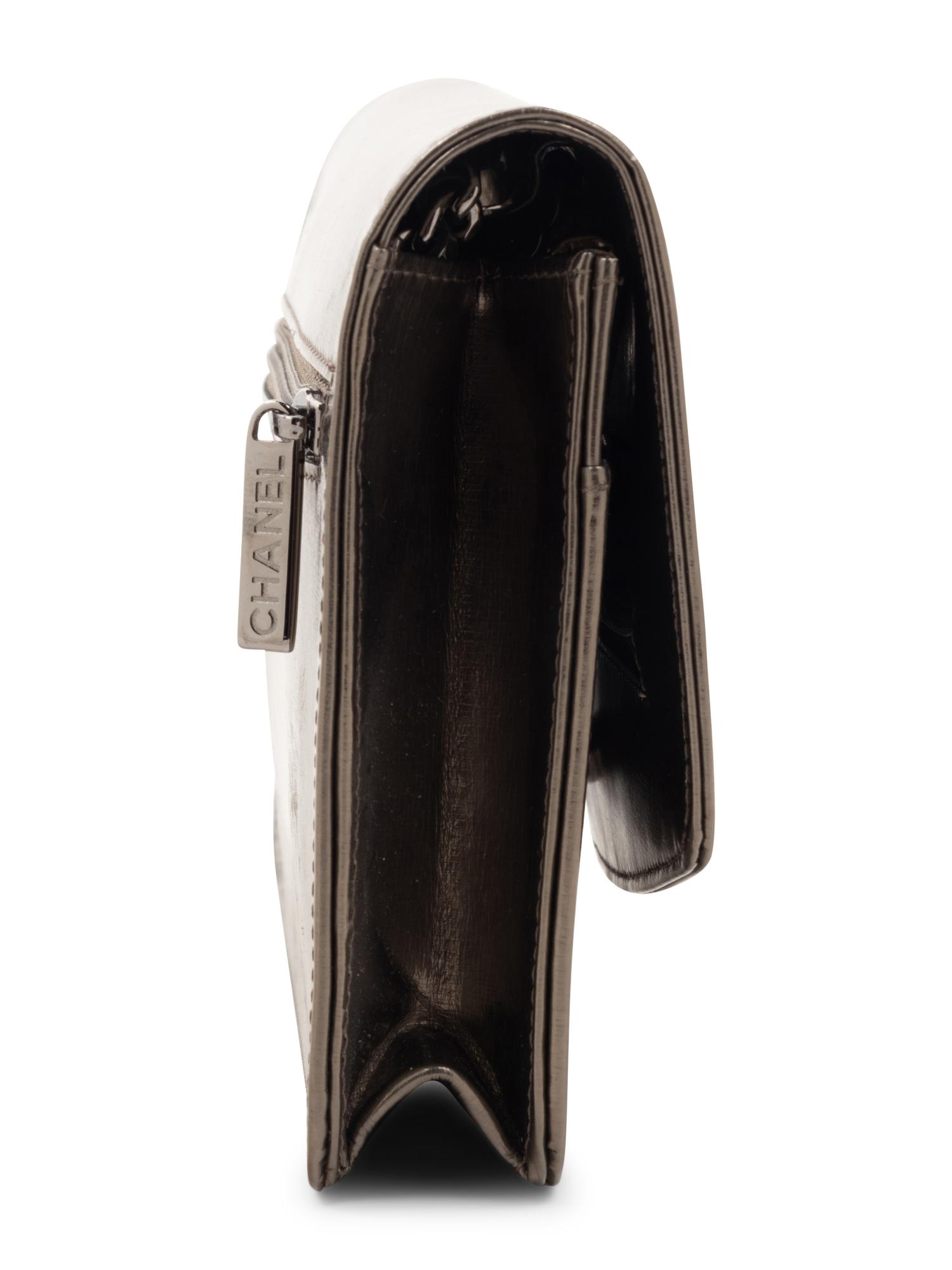 Chanel Metallic Leather Wallet Bag, 2008-2009