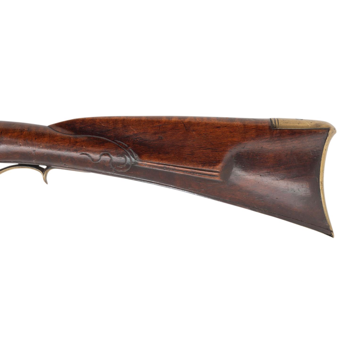 N Beyer Signed Late Golden Age Full Stock Flintlock Rifle