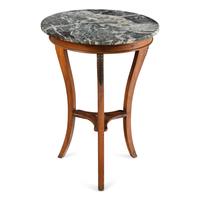 A Biedermeier Style Walnut and Marble Top End Table