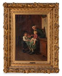 Grandfather with His Two Grandchildren