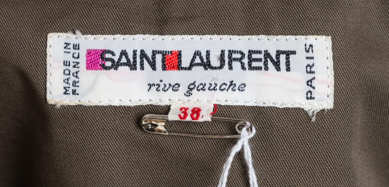 A Saint Laurent Army Green Cotton Vest, Size 38.