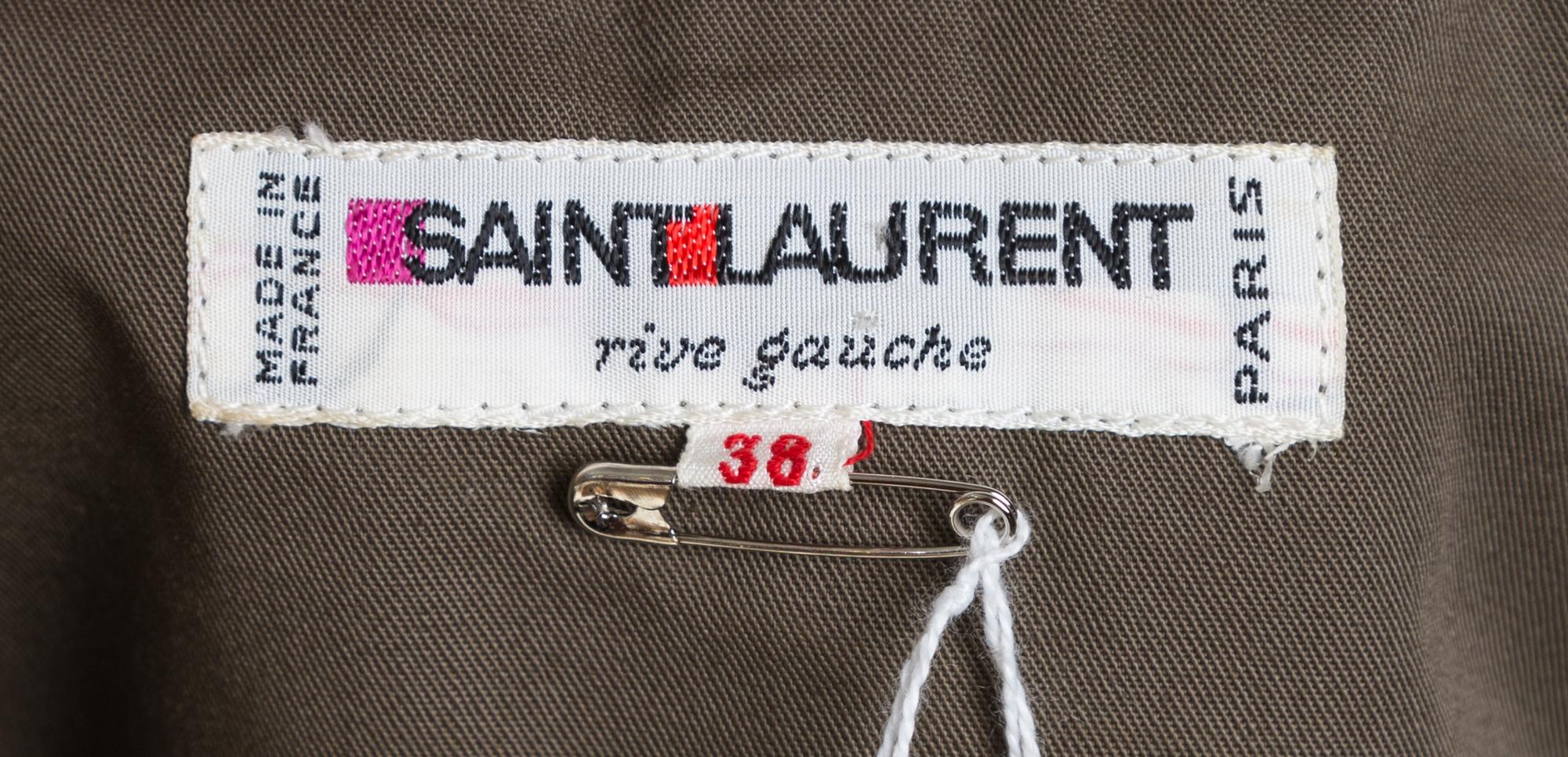 A Saint Laurent Army Green Cotton Vest, Size 38.