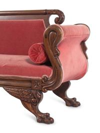 A Classical Style Carved Mahogany Sofa