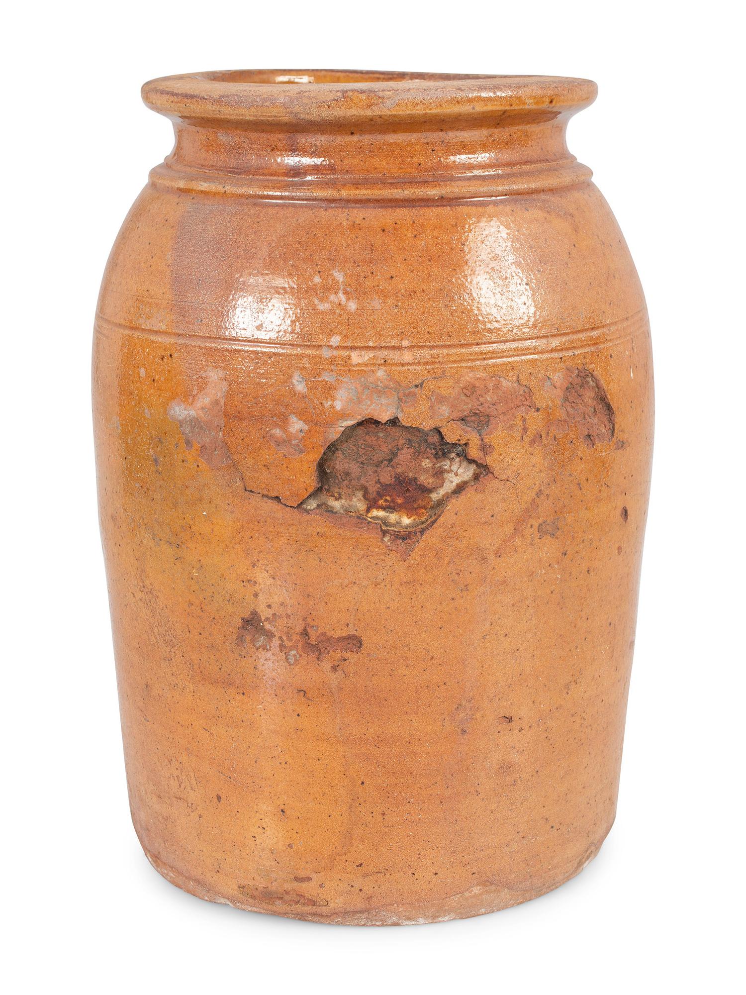 Six Redware Jars