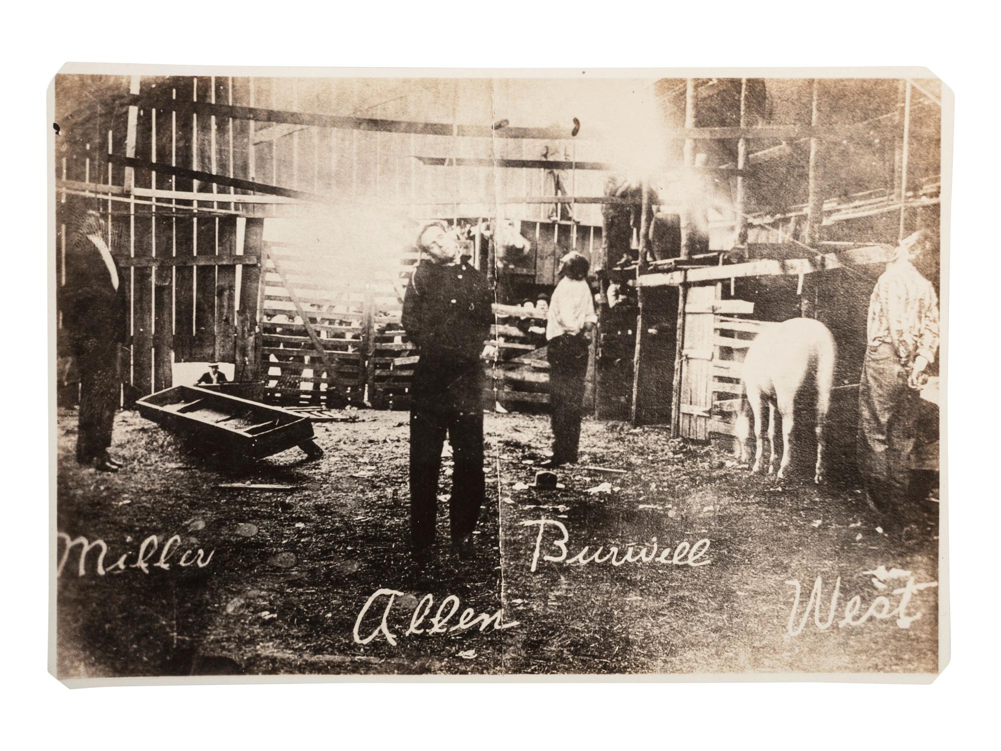 [CRIME & PUNISHMENT]. A group of press photographs and snapshots of gangsters and murderers, including hangings.