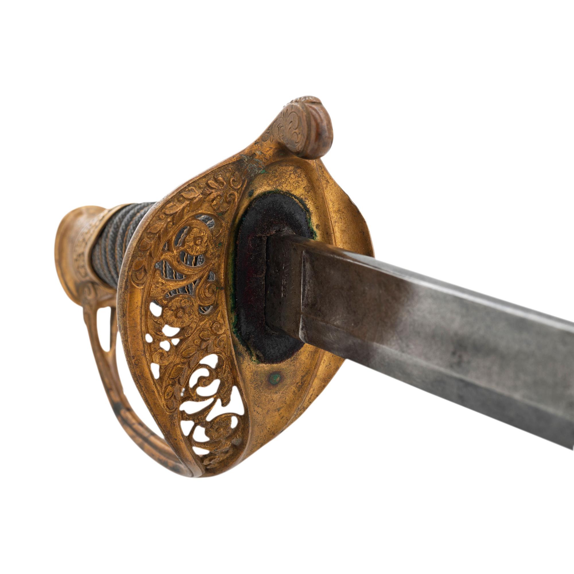 G.W. Simons & Bro. Retailed Collins Model 1850 Foot Officer's Sword Presented to Capt. Joseph Vaughan - 106th PA Volunteers