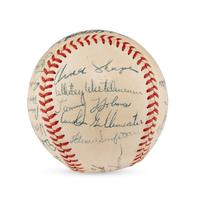 A 1945 Boston Braves Team Signed Autograph Baseball (Beckett Authentication Services Letter of Authenticity),