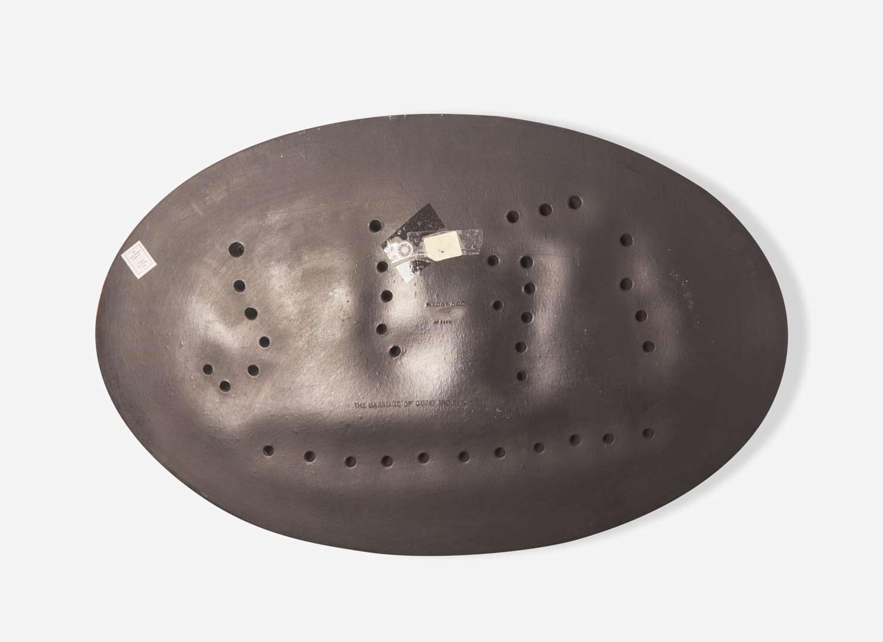 A Large Wedgwood Bert Bentley Black Basalt Plaque, UK, early 20th century
