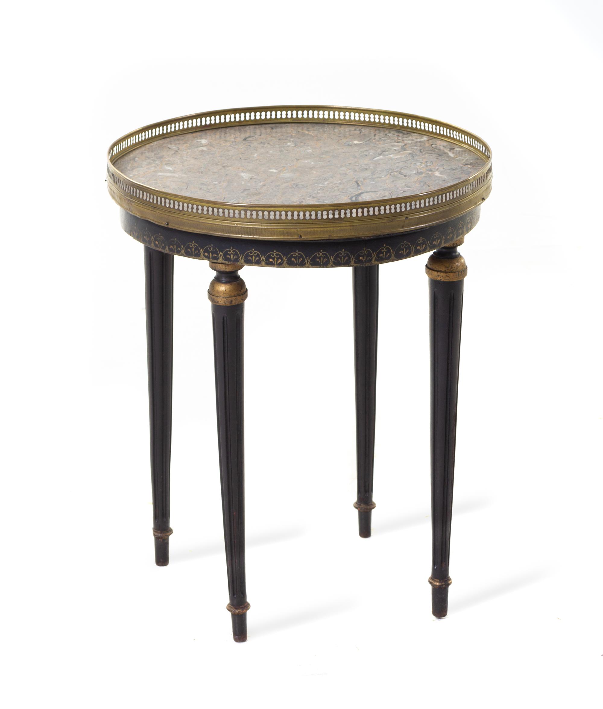 A French Marble Topped Side Table