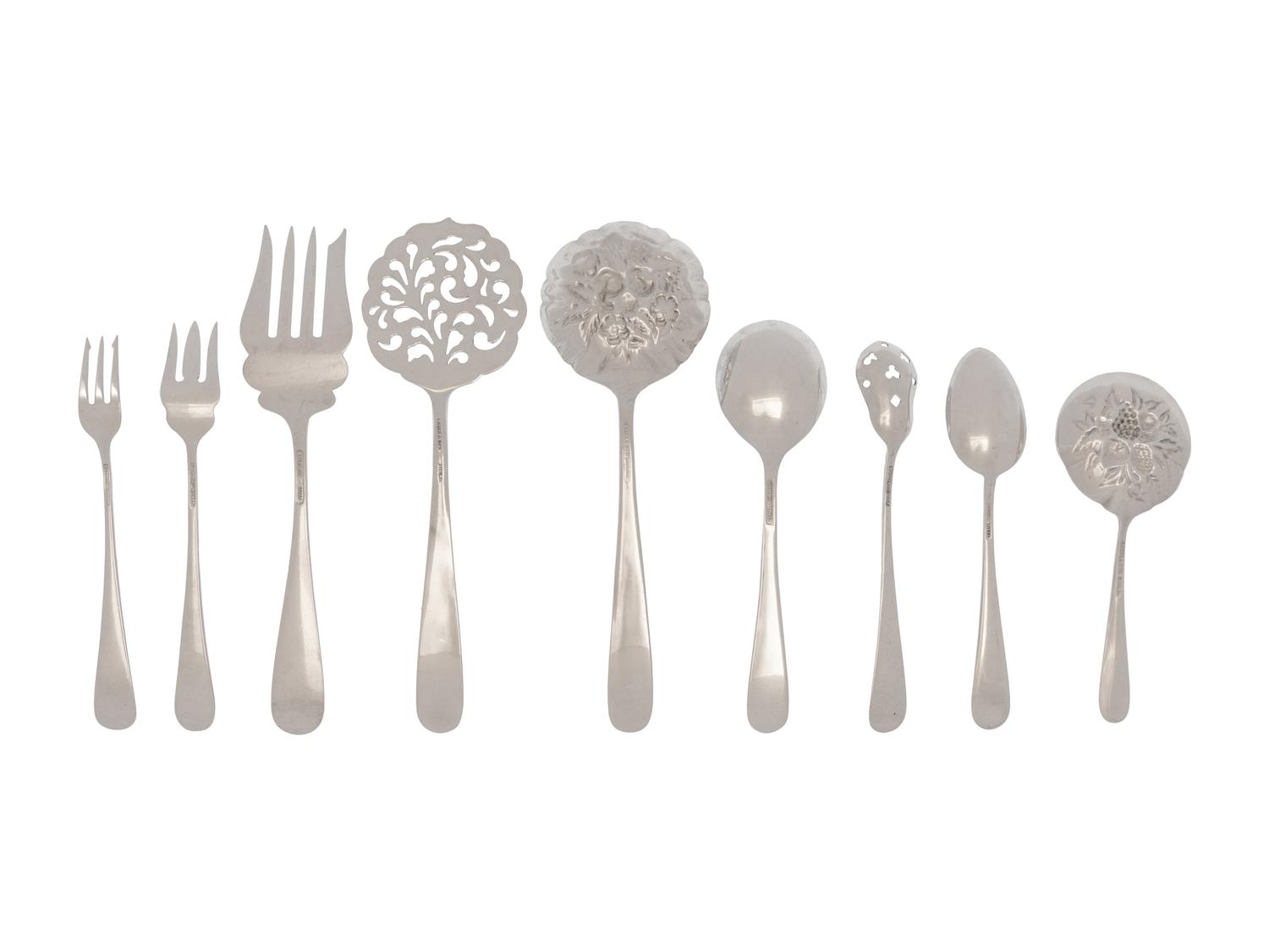 An American Silver Flatware Service