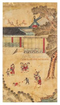 Anonymous, (Korean, second half of 19th Century), Baekjado (One Hundred Children)