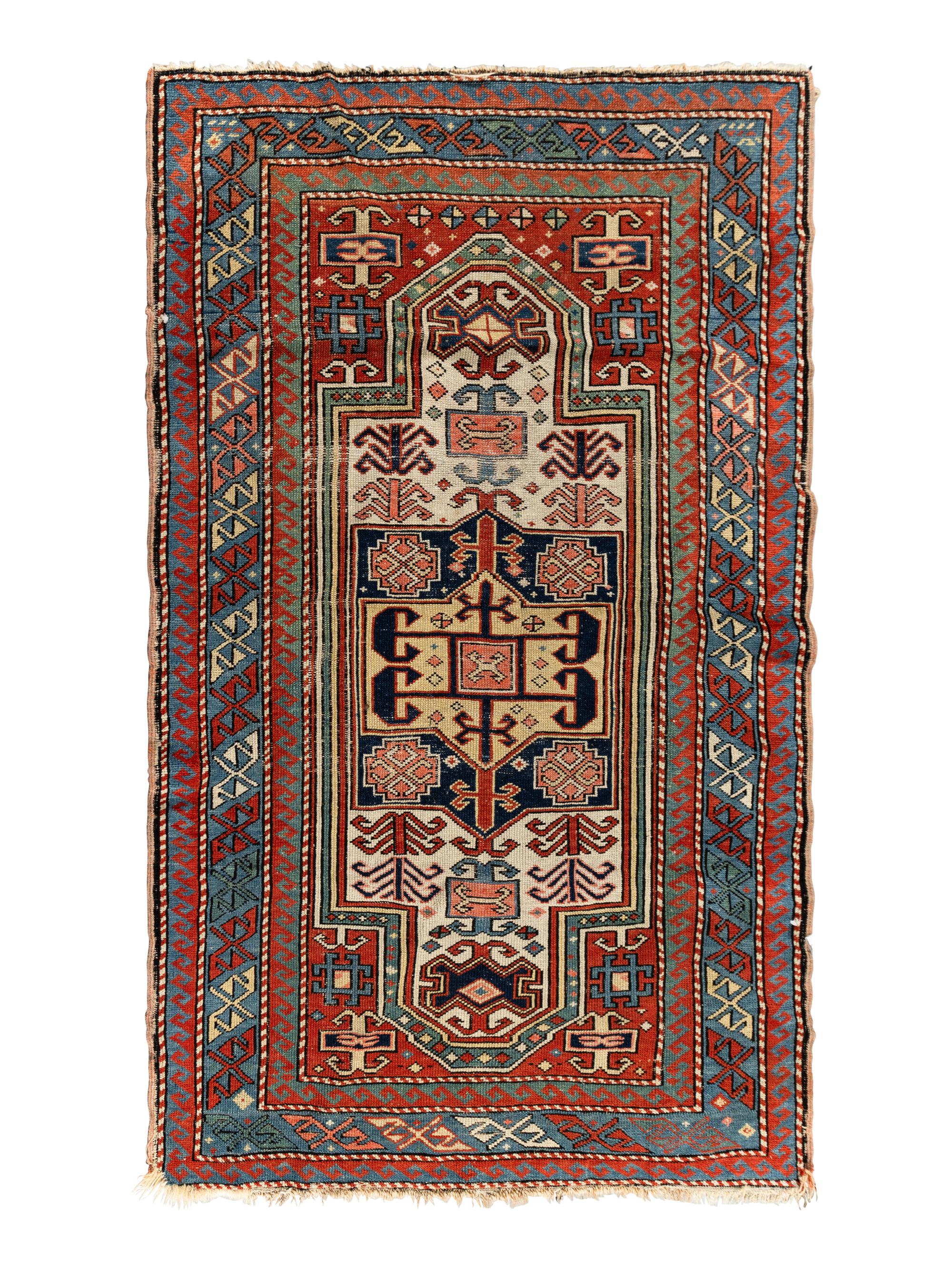 A Kuba Double Niche Wool Prayer Rug