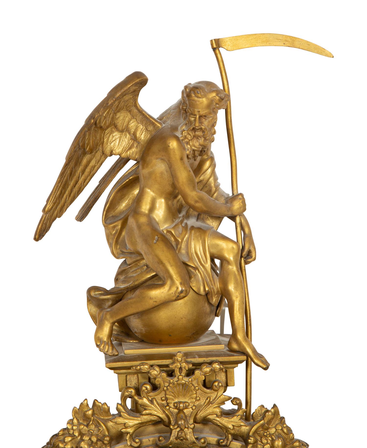 A Continental Gilt Bronze Bracket Clock