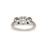 SPAULDING & CO., DIAMOND AND SAPPHIRE RING