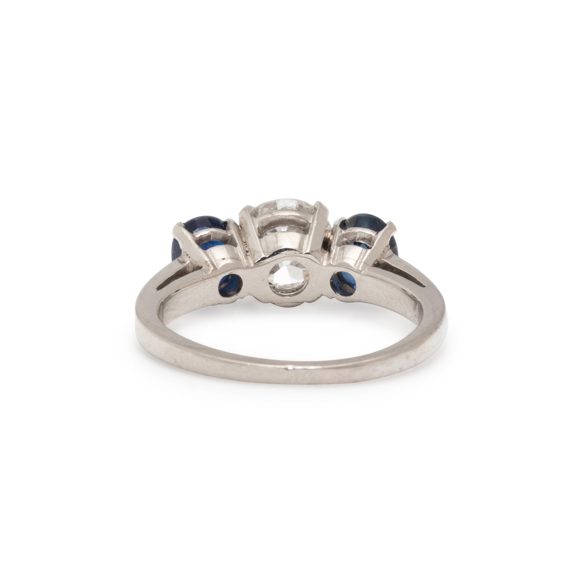 SPAULDING & CO., DIAMOND AND SAPPHIRE RING
