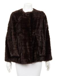 J. Mendel Ermine Capelet Style Jacket
