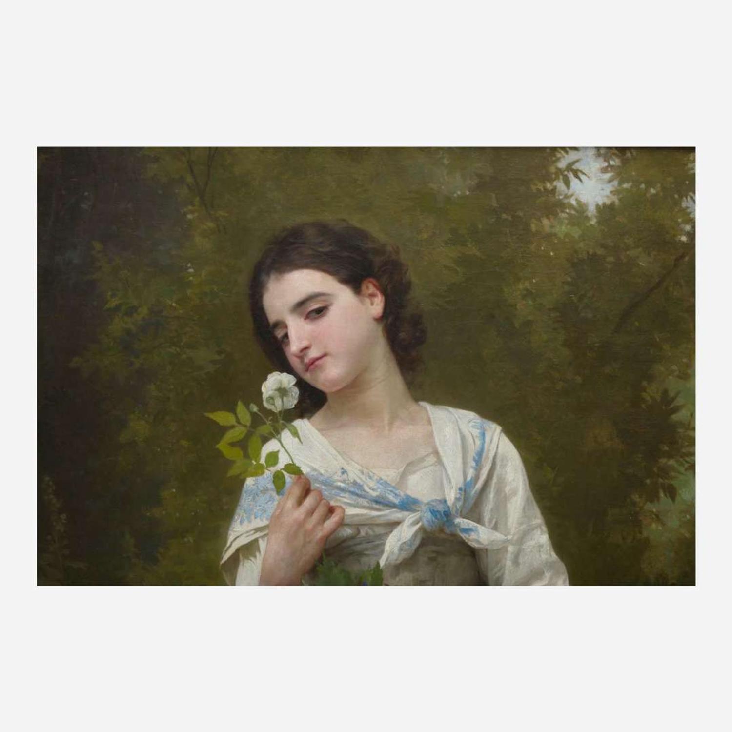 William-Adolphe Bouguereau (French, 1825–1905) La Fleur Préférée (also known as 'L'Odorat')