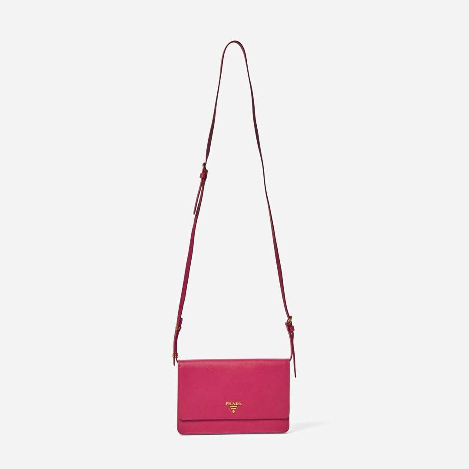 A Pink Prada Wallet Crossbody Purse Prada