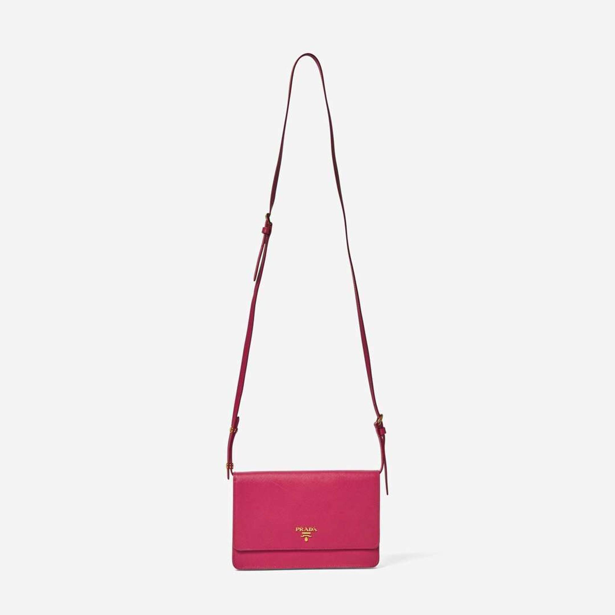 A Pink Prada Wallet Crossbody Purse Prada