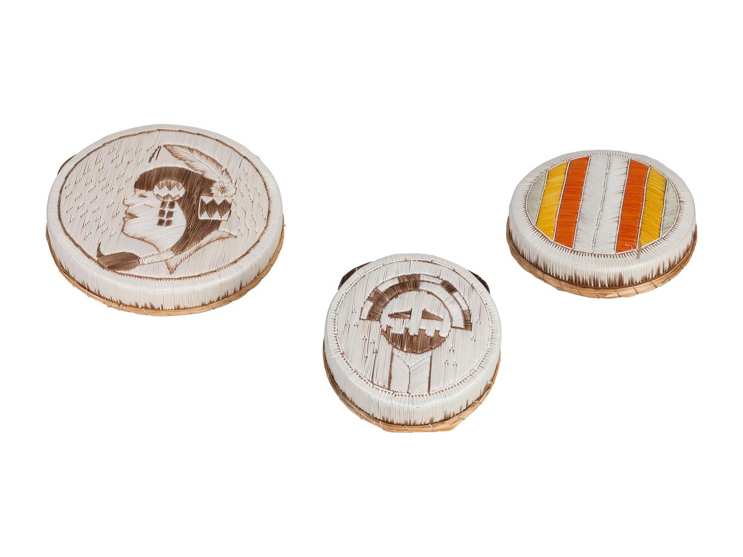 Anishinaabe Quilled Birchbark Boxes