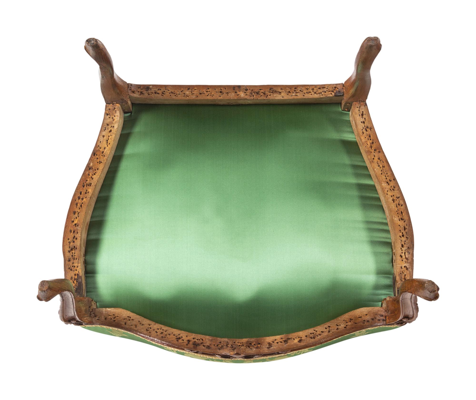 A Pair of Louis XV Beechwood Fauteuils
