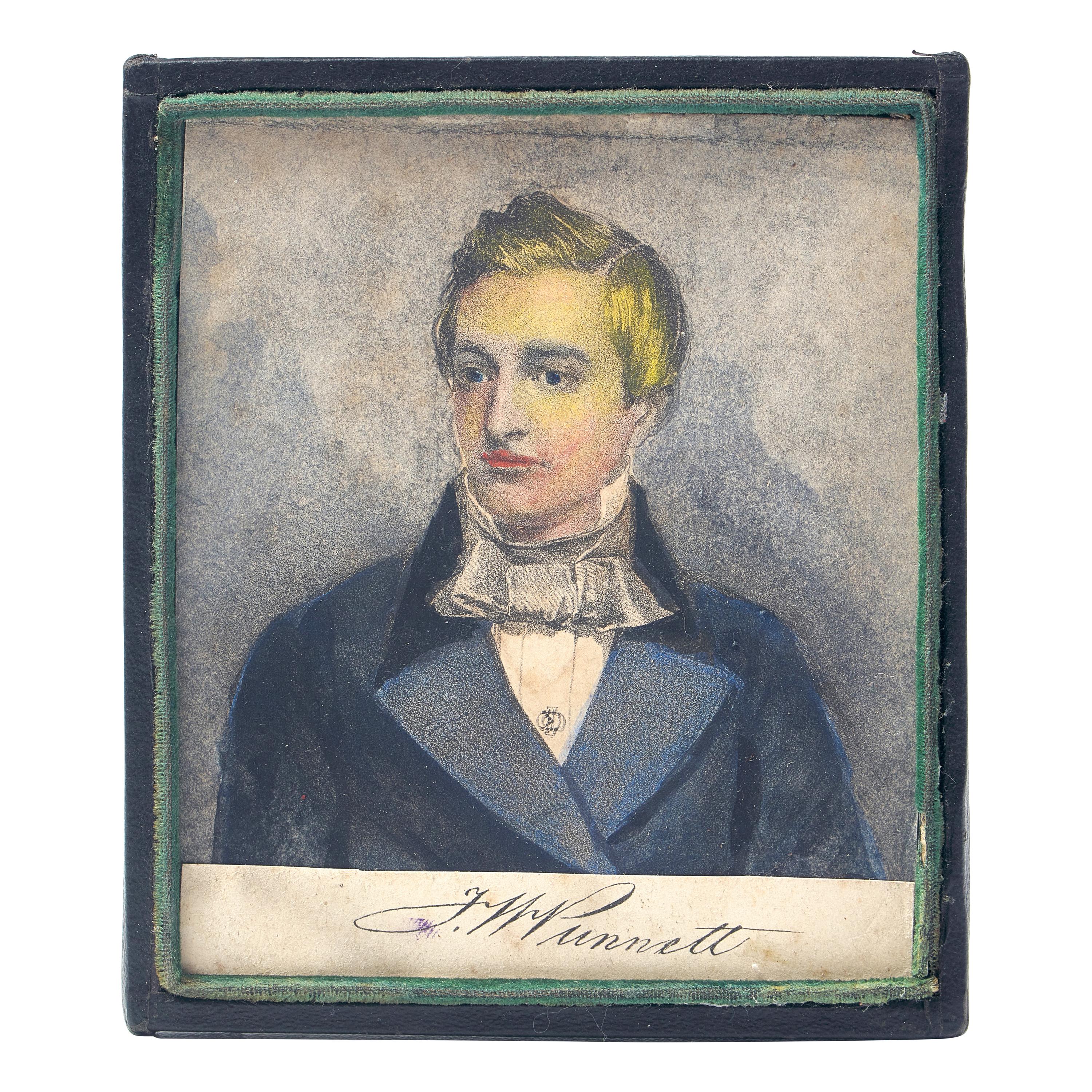 American School, 19th Century — Portrait Miniature of Rev. Thomas Wickes. Punnett as a Young Man (1834-1907)