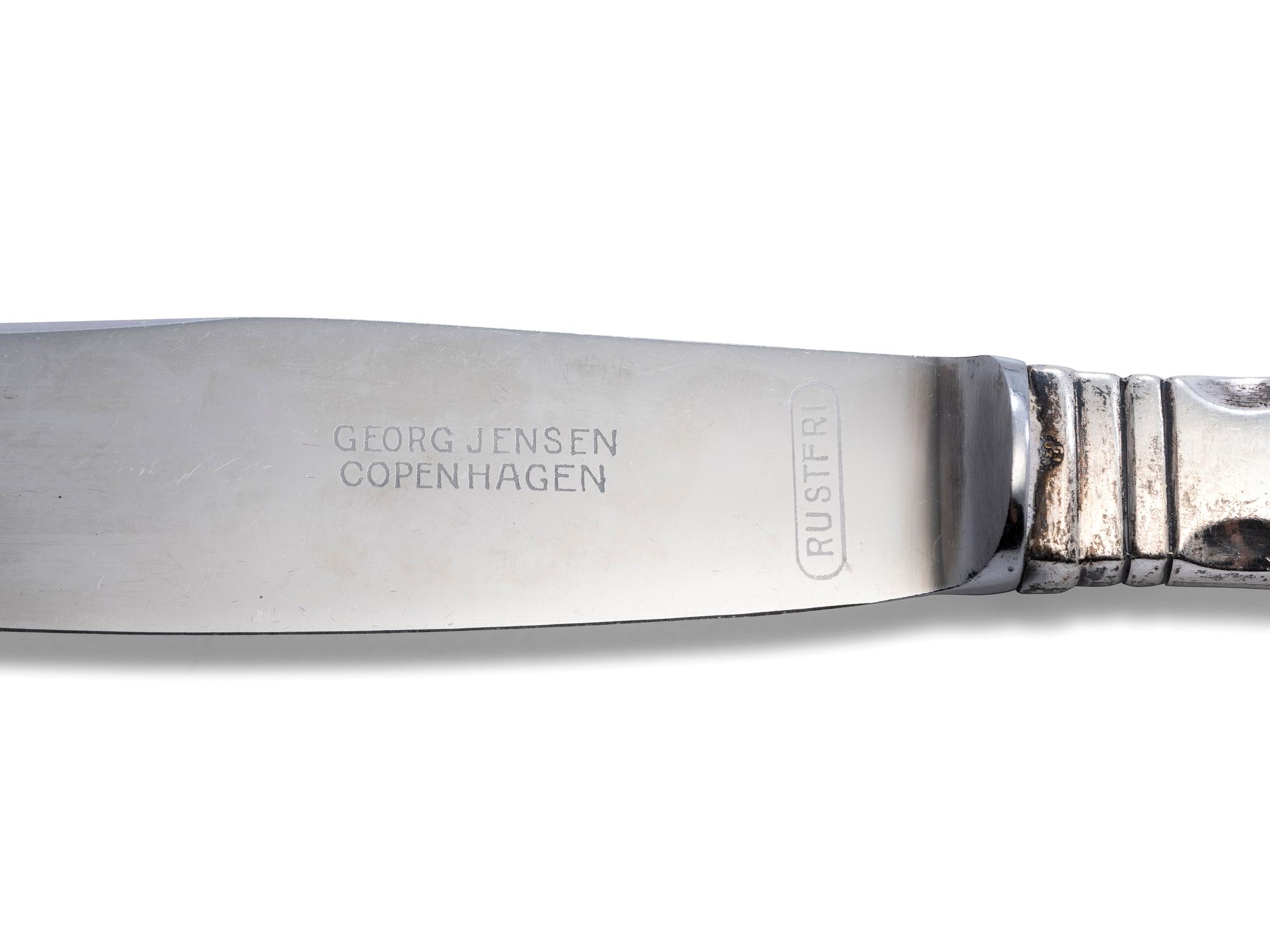 A Georg Jensen Continental Silver Flatware Service