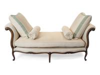 A Louis XV Style Carved Walnut Lit de Repos