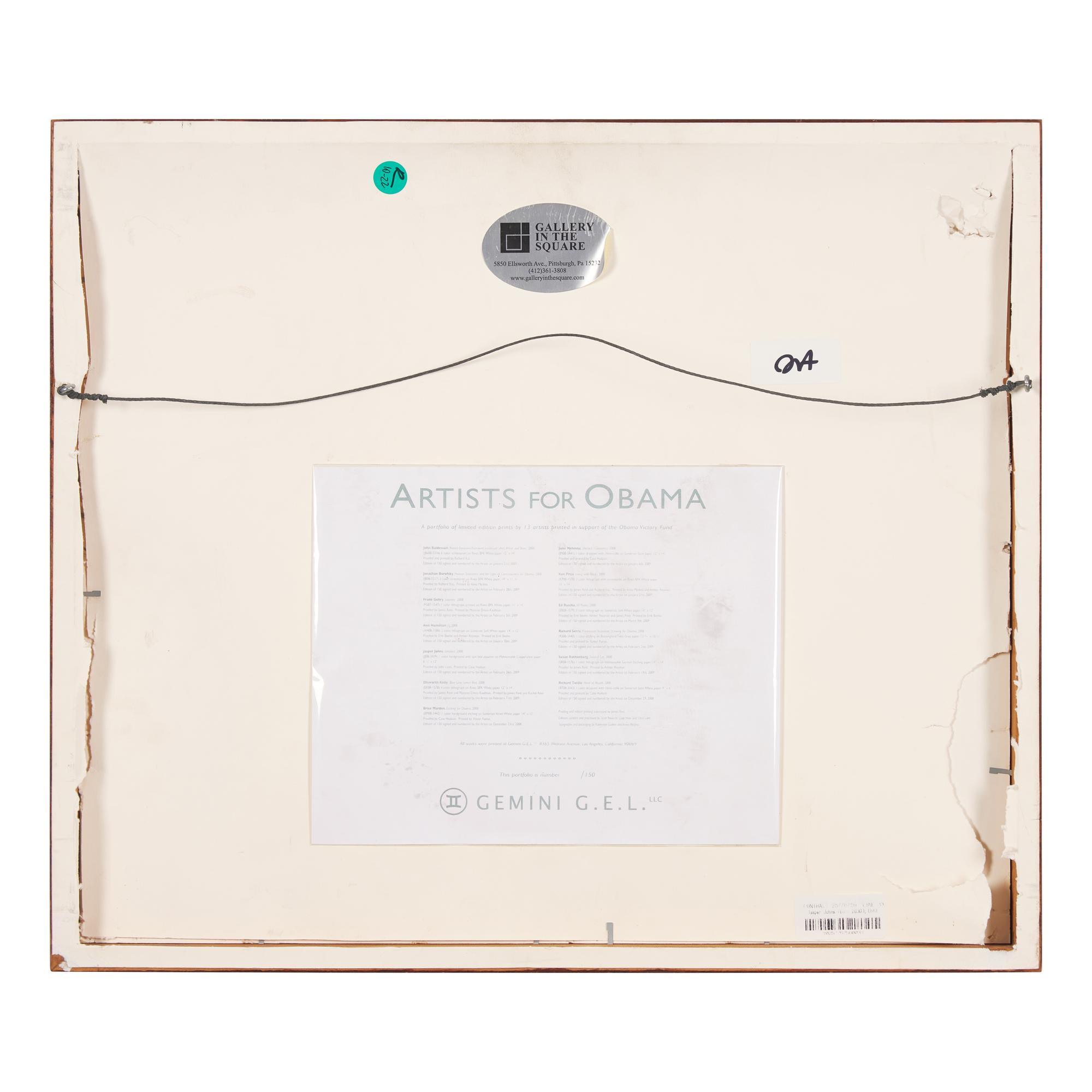 Jasper Johns (American, b. 1930) — Untitled (from Artists for Obama), 2008