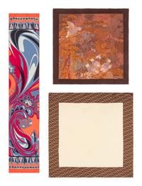 Three Designer Silk Scarves